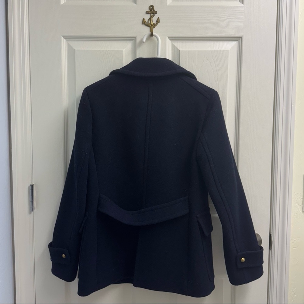 J. Crew Stadium Cloth by Nello Gori Navy Peacoat - Picture 3 of 6